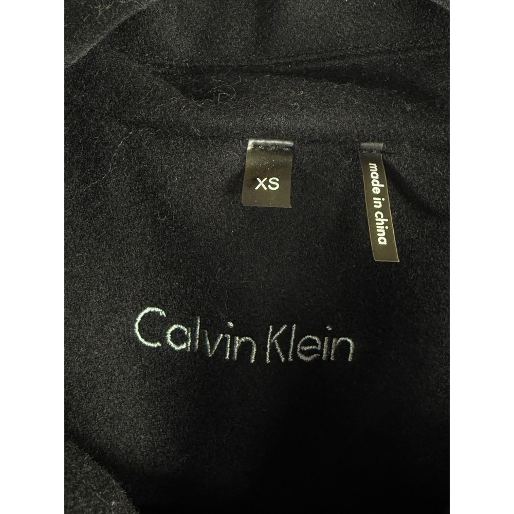 Calvin Klein Womens Black Wool Blend Hooded Toggle Coat Jacket XS - Picture 5 of 12